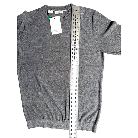 Selected Homme Mens Gray Wool Blend Crewneck Sweater XL NWT - Picture 6 of 8